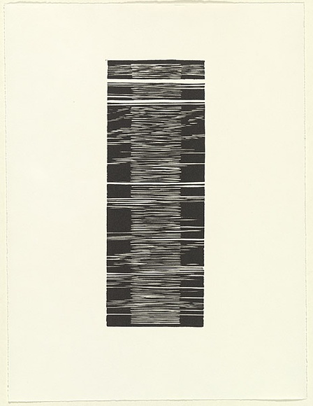 Artist: b'Wilson, Margaret.' | Title: b'Abeam' | Date: 1990 | Technique: b'woodcut, printed in black ink, from one plywood block'