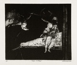 Artist: b'BALDESSIN, George' | Title: b'Rope walkers.' | Date: 1964 | Technique: b'etching and aquatint, printed in black ink, from one plate'