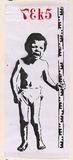 Artist: Reks. | Title: not titled [crying boy with measuring stick]. | Date: 2004 | Technique: stencil, printed in colour, from multiple stencils