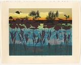 Artist: b'Newberry, Angela.' | Title: b'Sunset at Mary River.' | Date: 1995 | Technique: b'screenprint, printed in colour, from multiple stencils'