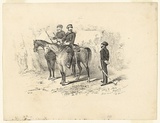 Artist: GILL, S.T. | Title: Mounted police, gold escort guard, Mt Alexander. | Date: 1852 | Technique: lithograph, printed in black ink, from one stone