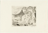 Artist: BOYD, Arthur | Title: Suzannah with elder and dog | Date: c1968 | Technique: etching, printed in black ink, from one plate | Copyright: Reproduced with permission of Bundanon Trust