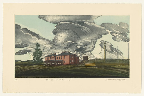 Artist: b'GRIFFITH, Pamela' | Title: b'The La Perouse Museum' | Date: 1987 | Technique: b'hard ground, aquatint, spray resist, burnishing on two copper' | Copyright: b'\xc2\xa9 Pamela Griffith'