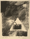 Artist: b'Weiss, Rosie.' | Title: b'not titled [triangle and square with rope]' | Date: 1981 | Technique: b'lithograph, printed in black ink, from one stone'