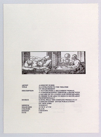 Artist: b'Hesterman, Heather.' | Title: b'Illustrations to the treatise on measurement (No. 4 of 4)' | Date: 1995, January | Technique: b'photocopy, printed in black ink' | Copyright: b'\xc2\xa9 Heather Hesterman'