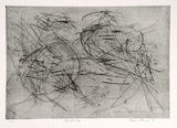Artist: Sharp, James. | Title: Hostility | Date: 1966 | Technique: etching, printed in black ink with plate-tone, from one plate | Copyright: © Estate of James Sharp