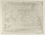 Artist: b'BOYD, Arthur' | Title: b'Lovers under a microscope.' | Date: (1968-69) | Technique: b'etching, printed in black ink, from one plate' | Copyright: b'Reproduced with permission of Bundanon Trust'