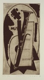 Artist: Lincoln, Kevin. | Title: Music | Date: 1990 | Technique: etching, printed in black ink with plate-tone, from one stone
