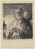 Artist: b'Flanagan, John Richard.' | Title: b'Portrait.' | Date: c.1925 | Technique: b'lithograph, printed in black ink, from one stone'