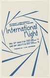 Artist: UNKNOWN | Title: International night | Date: 1978 | Technique: screenprint, printed in blue ink, from one stencil