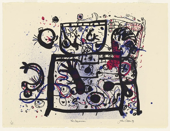 Artist: b'Olsen, John.' | Title: b'Aquarium.' | Date: 1973 | Technique: b'lithograph, printed in colour, from three stones' | Copyright: b'\xc2\xa9 John Olsen. Licensed by VISCOPY, Australia'