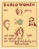Artist: UNKNOWN | Title: Darlo women tea party | Date: 1979 | Technique: screenprint, printed in colour, from two stencils