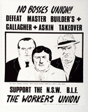 Artist: UNKNOWN | Title: N.S.W. BLF- Job delegates and Activists' Association | Technique: screenprint, printed in colour, from multiple stencils