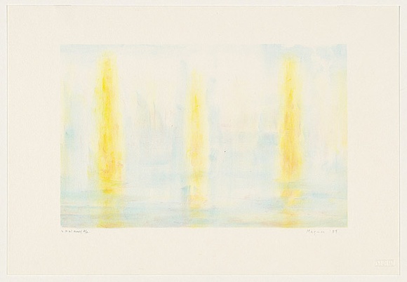 Artist: b'Maguire, Tim.' | Title: b'not titled [Three yellow poplars]' | Date: 1989 | Technique: b'lithograph, printed in colour, from multiple plates' | Copyright: b'\xc2\xa9 Tim Maguire'