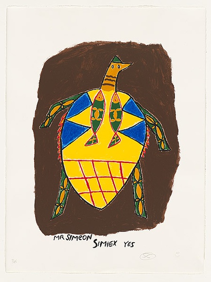 Title: Turtle man | Date: 2009 | Technique: screenprint, printed in colour, from seven stencils