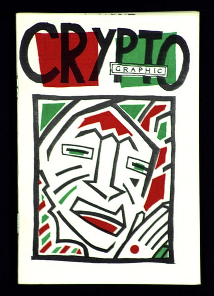 Artist: b'VARIOUS ARTISTS' | Title: b'Crypto Graphic (Cubist head).' | Date: 1988 | Technique: b'offset-lithograph'