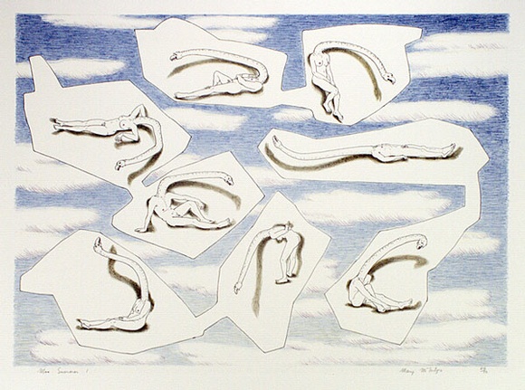 Artist: b'McIntyre, Mary.' | Title: b'Moa Summer I' | Date: 1990 | Technique: b'lithograph, printed in colour, from multiple stones'