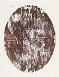 Artist: Nixon, John. | Title: not titled | Date: 1985 | Technique: woodcut, printed in red-brown ink, from one block