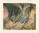 Artist: b'Robinson, William.' | Title: b'Creation landscape - Man and the Spheres III' | Date: 1991, September, October, November | Technique: b'lithographs, printed in colour, from multiple plates'