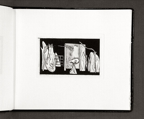 Artist: b'Gurvich, Rafael.' | Title: b'Seven day week: the second day. [leaf 9: recto].' | Date: (1977) | Technique: b'etching, printed in black ink, from one plate' | Copyright: b'\xc2\xa9 Rafael Gurvich'