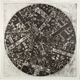 Artist: b'Kemp, Roger.' | Title: b'Relativity.' | Date: 1972 | Technique: b'etching and aquatint,  printed in black ink, from two zinc plates'