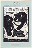 Artist: Bisquolm, Victor. | Title: Toten Tanz (Dance of death) Bisquolm exhibition, November 2-14, 1993. | Date: 1993 | Technique: linocut, printed in black ink, from one block, offset-lithograph