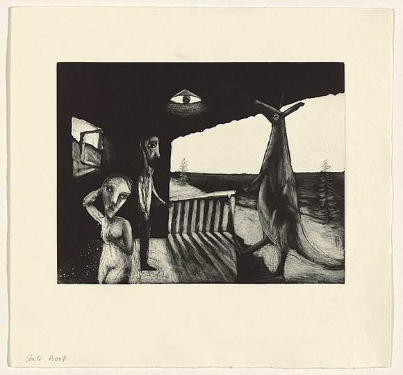 Artist: b'Shead, Garry.' | Title: b'Envoy' | Date: 1994 | Technique: b'etching and aquatint, printed in black ink, from one plate' | Copyright: b'\xc2\xa9 Garry Shead'