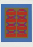 Artist: b'Hardy, Cecil.' | Title: b'Cantle structure' | Date: 1970 | Technique: b'screenprint, printed in colour, from five stencils'