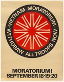 Artist: UNKNOWN | Title: Vietnam moratorium | Date: (1971) | Technique: offset-lithograph, printed in colour, from multiple plates