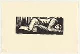 Artist: Counihan, Noel. | Title: Sleep | Date: 1978 | Technique: linocut, printed in black ink, from one block