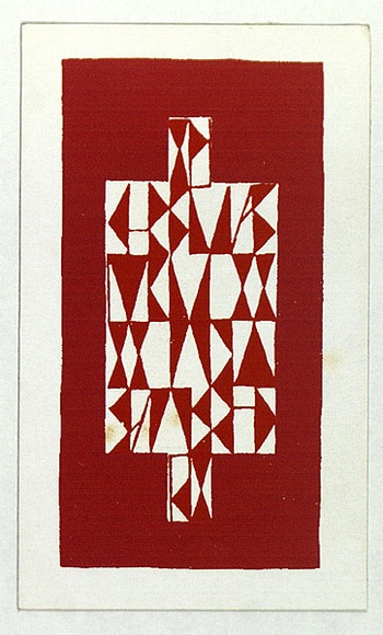 Artist: b'Laverty, Ursula.' | Title: b'not titled [Christmas card].' | Date: c.1966 | Technique: b'screenprint, printed in red ink, from one stencils'