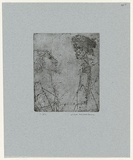 Artist: WILLIAMS, Fred | Title: Two heads | Date: 1955-56 | Technique: etching, drypoint and foul biting, printed in black ink, from one zinc plate | Copyright: © Fred Williams Estate