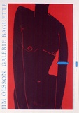 Artist: b'ACCESS 2' | Title: b'Jim Olsson Exhibition poster' | Date: 1990 | Technique: b'screenprint, printed in red and blue, from two stencils'