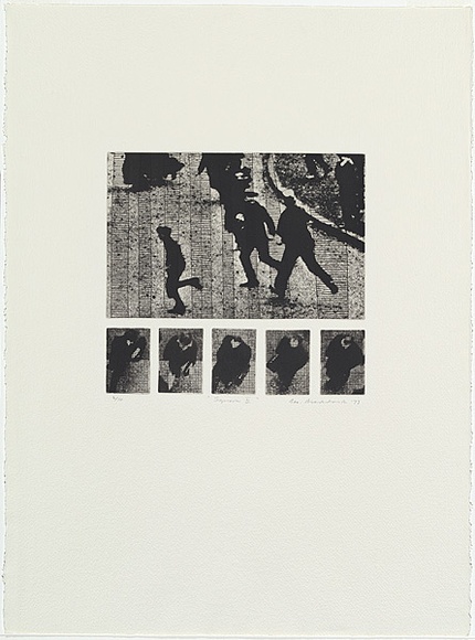 Artist: b'MADDOCK, Bea' | Title: b'Square II' | Date: 1973 | Technique: b'photo-etching, aquatint and line-etching, printed in black ink, from six zinc plates'