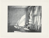 Artist: b'Dunlop, Brian.' | Title: b'Breeze from outside' | Date: c1984 | Technique: b'lithograph, printed in black ink, from one stone'