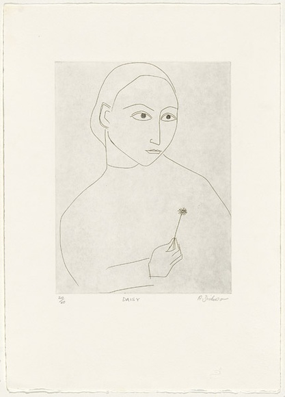 Artist: Dickerson, Robert. | Title: Daisy. | Date: 1992 | Technique: etching, printed in black ink, from one zinc plate