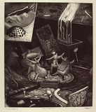 Artist: Ralph, Timothy | Title: Brings forth 10-12 | Date: 1987 | Technique: etching and aquatint, printed in black ink, from one plate | Copyright: © Timothy Ralph. Licensed by VISCOPY, Australia