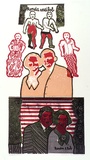 Artist: HANRAHAN, Barbara | Title: Ronda and Bob | Date: 1966, November | Technique: photo-lithograph, lithograph, printed in colour, from four plates