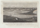 Title: b'View of Hunters River near Newcastle, New South Wales. Taken from Prospect Hill.' | Date: 1812 | Technique: b'engraving, printed in black ink, from one copper plate'