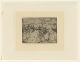 Artist: b'Rooney, Elizabeth.' | Title: b'Day of yellow arrows, Pyrmont' | Date: 1959 | Technique: b'etching printed in black ink with plate-tone, from one plate'