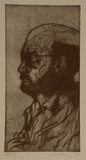 Artist: b'Lincoln, Kevin.' | Title: b'not titled [Rick Amor]' | Date: 1999, October | Technique: b'etching, printed in black ink with plate-tone, from one plate'