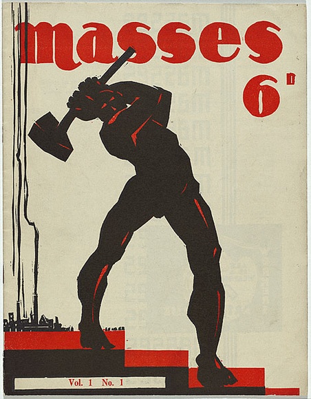 Artist: b'Maughan, Jack.' | Title: b'[Cover].' | Date: November 1932 | Technique: b'linocut, printed in colour, from two blocks (black and red)'