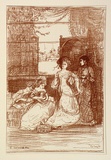 Artist: Conder, Charles. | Title: Esther (No.2). | Date: 1906 | Technique: transfer-lithograph, printed in red ink, from one stone