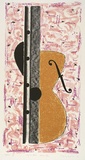 Artist: Lincoln, Kevin. | Title: Guitar pink | Date: 1991 | Technique: lithograph, printed in black ink, from one stone