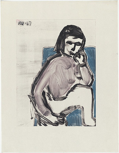 Artist: b'MADDOCK, Bea' | Title: b'Self portrait' | Date: 1967, August