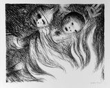 Artist: b'BOYD, Arthur' | Title: b'The ordeal by fire.' | Date: (1965) | Technique: b'lithograph, printed in black ink, from one plate' | Copyright: b'Reproduced with permission of Bundanon Trust'