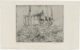 Artist: WALKER, Murray | Title: Farm yard animals at Kallista. | Date: 1964 | Technique: etching and aquatint, printed in black ink, from one plate