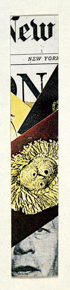 Artist: b'Burns, Tim.' | Title: b'A pedestrian series, bonus bookcard/ book mark: from the portfolio Rare birds with sticky wings book mark.' | Date: c.1978 | Technique: b'photocopy'