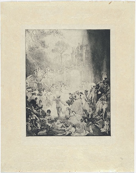 Artist: b'LINDSAY, Norman' | Title: b'Micomicon' | Date: 1921 | Technique: b'etching, engraving and stipple, printed in black ink, from one copper plate'