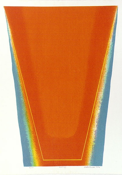 Artist: b'WICKS, Arthur' | Title: b'Red fizz' | Date: 1970 | Technique: b'screenprint, printed in colour, from multiple stencils'